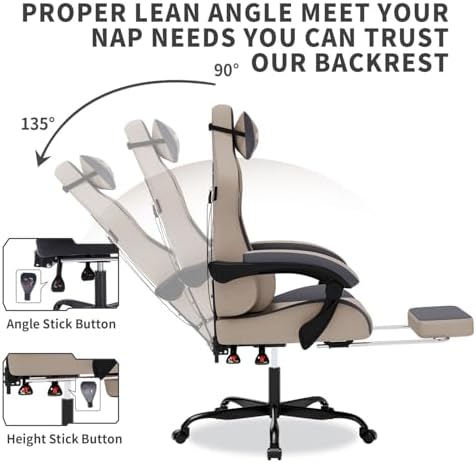Chaise de jeu avec massage, ch - Pc Gaming Chair avis et prix