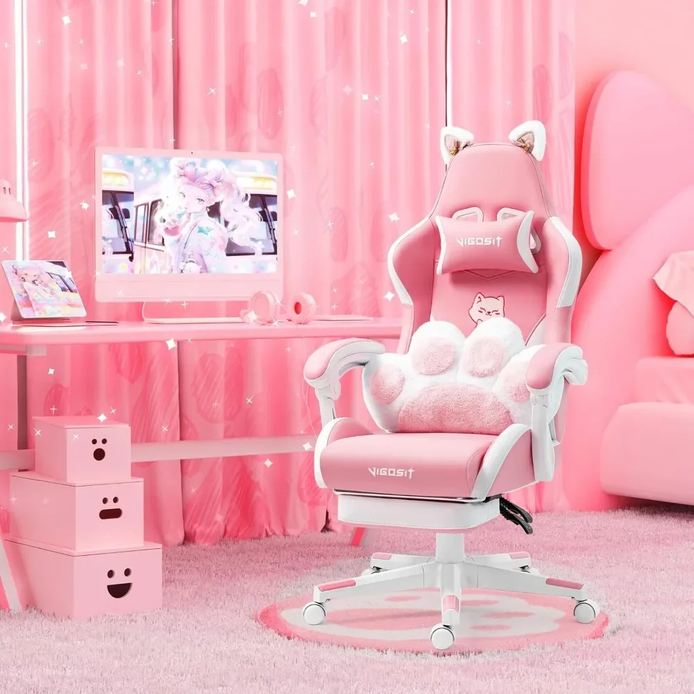 Fauteuil de jeu rose avec cous - Pc Gaming Quotes avis et prix